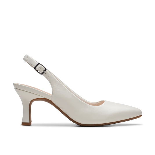 Zapatos De Vestir De La Marca Clarks  Para Mujer Modelo Kataleyna Step Off White Lea En Color Blanco