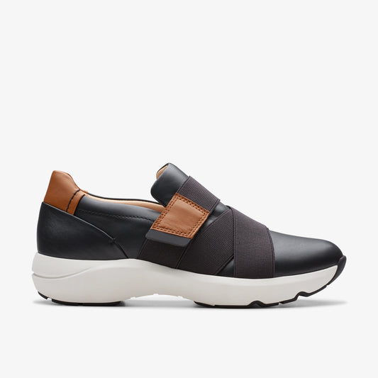Sneakers De La Marca Clarks  Para Mujer Modelo Tivoli Strap Black Leather En Color Negro