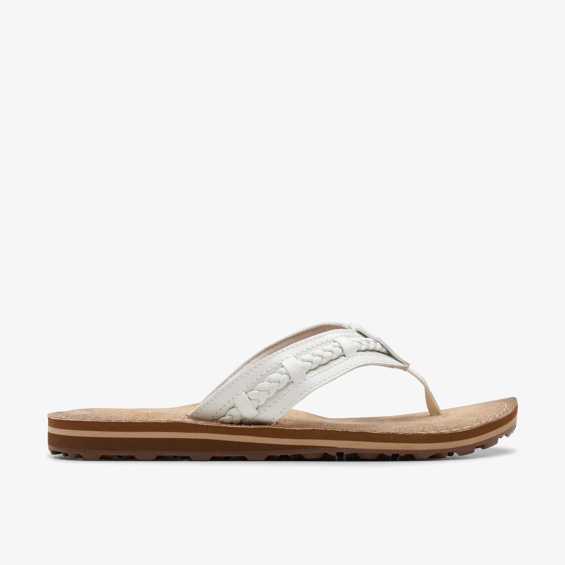 Sandalias De La Marca Clarks  Para Mujer Modelo Fennernerice M Off White En Color Blanco