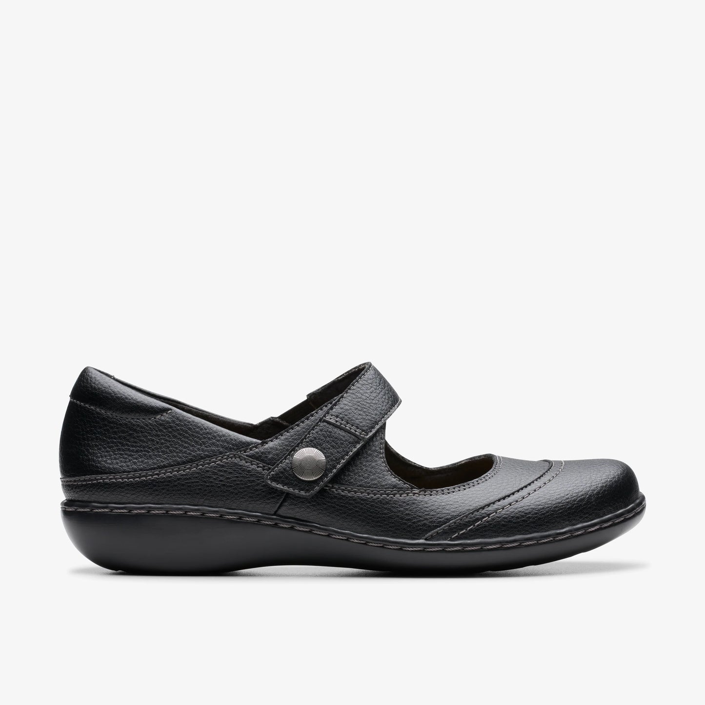 Zapatos Casual De La Marca Clarks Para Mujer Modelo Ashland Elayne Black Tumbled En Color Negro
