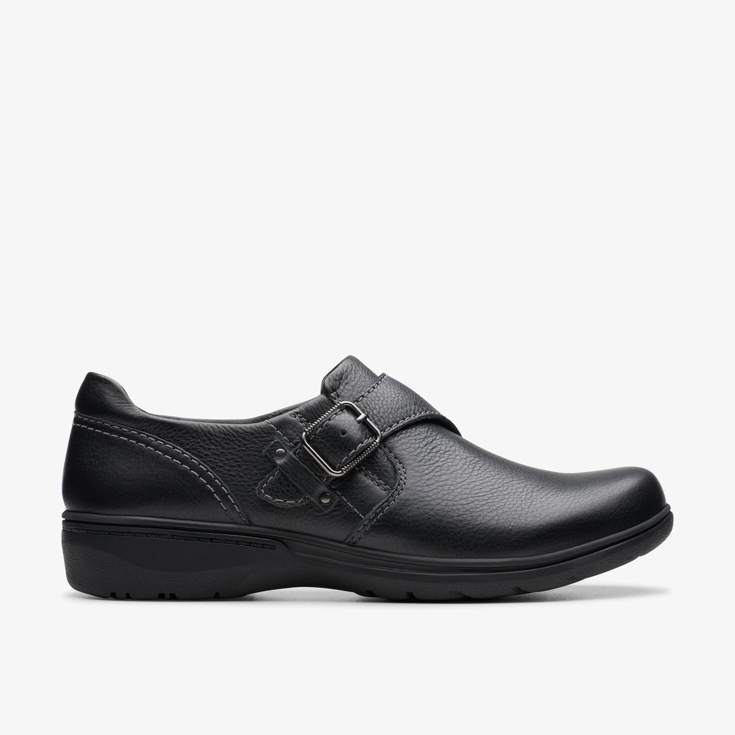 Zapatos Casual De La Marca Clarks Para Mujer Modelo Carleigh Jazz Black Leather En Color Negro