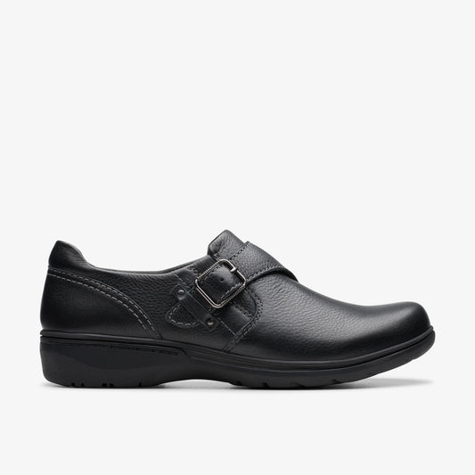 Zapatos Casual De La Marca Clarks  Para Mujer Modelo Carleigh Jazz Black Leather En Color Negro