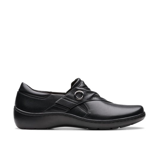 Zapatos Casual De La Marca Clarks  Para Mujer Modelo Cora Aubrie Black Leather En Color Negro