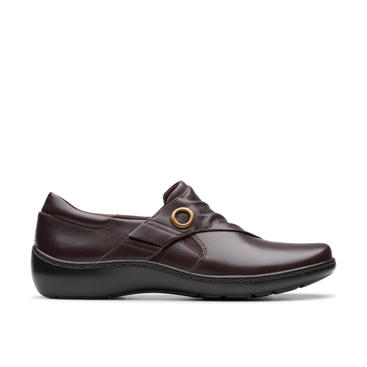 Zapatos Casual De La Marca Clarks  Para Mujer Modelo Cora Aubrie Dark Brown Lea En Color Marrón