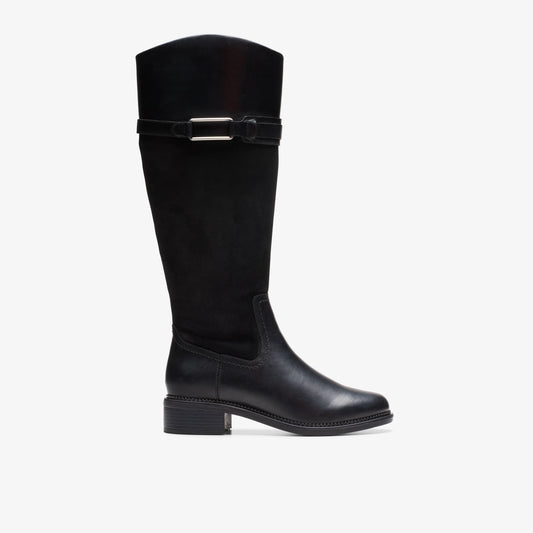 Botas De La Marca Clarks  Para Mujer Modelo Maye Carly Black En Color Negro