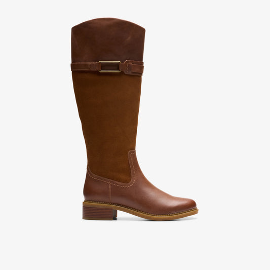 Botas De La Marca Clarks  Para Mujer Modelo Maye Carly Tan En Color Marrón