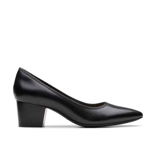 Zapatos De Vestir De La Marca Clarks  Para Mujer Modelo Ellanie Hope Black Leather En Color Negro