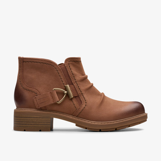 Botas De La Marca Clarks  Para Mujer Modelo Hearth Clara Tan Nubuck En Color Marrón