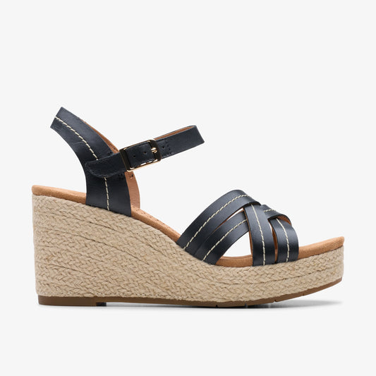 Sandalias De La Marca Clarks  Para Mujer Modelo Sabina Strap Black Leather En Color Negro