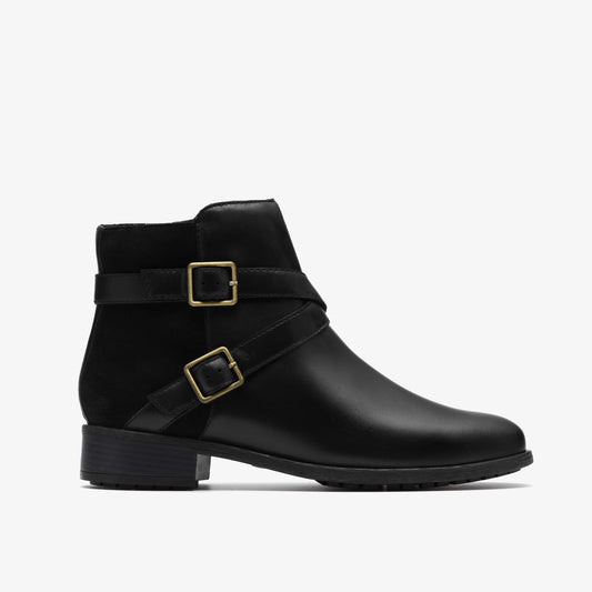 Botas De La Marca Clarks  Para Mujer Modelo Havisham Bay Black Leather En Color Negro
