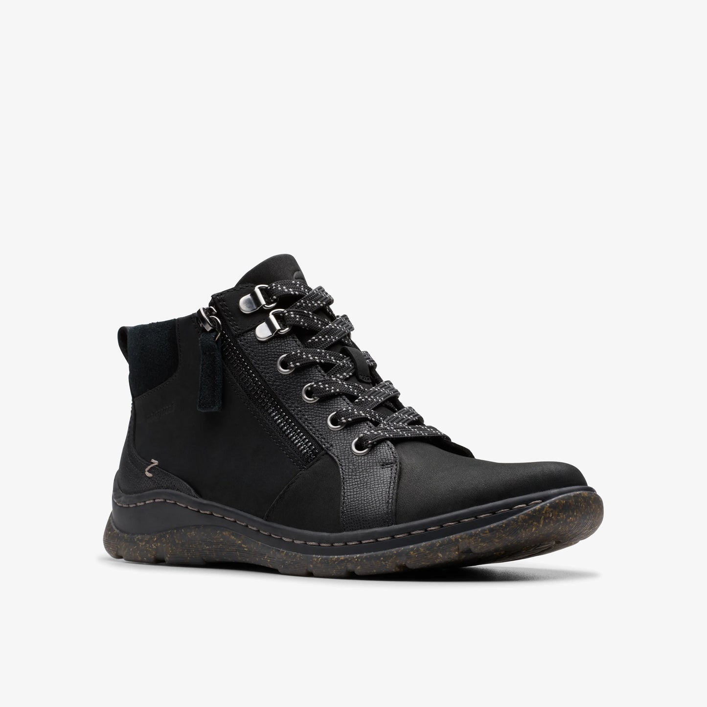 Botas De La Marca Clarks Para Mujer Modelo Orlene Top Wp Black Nubuck En Color Negro