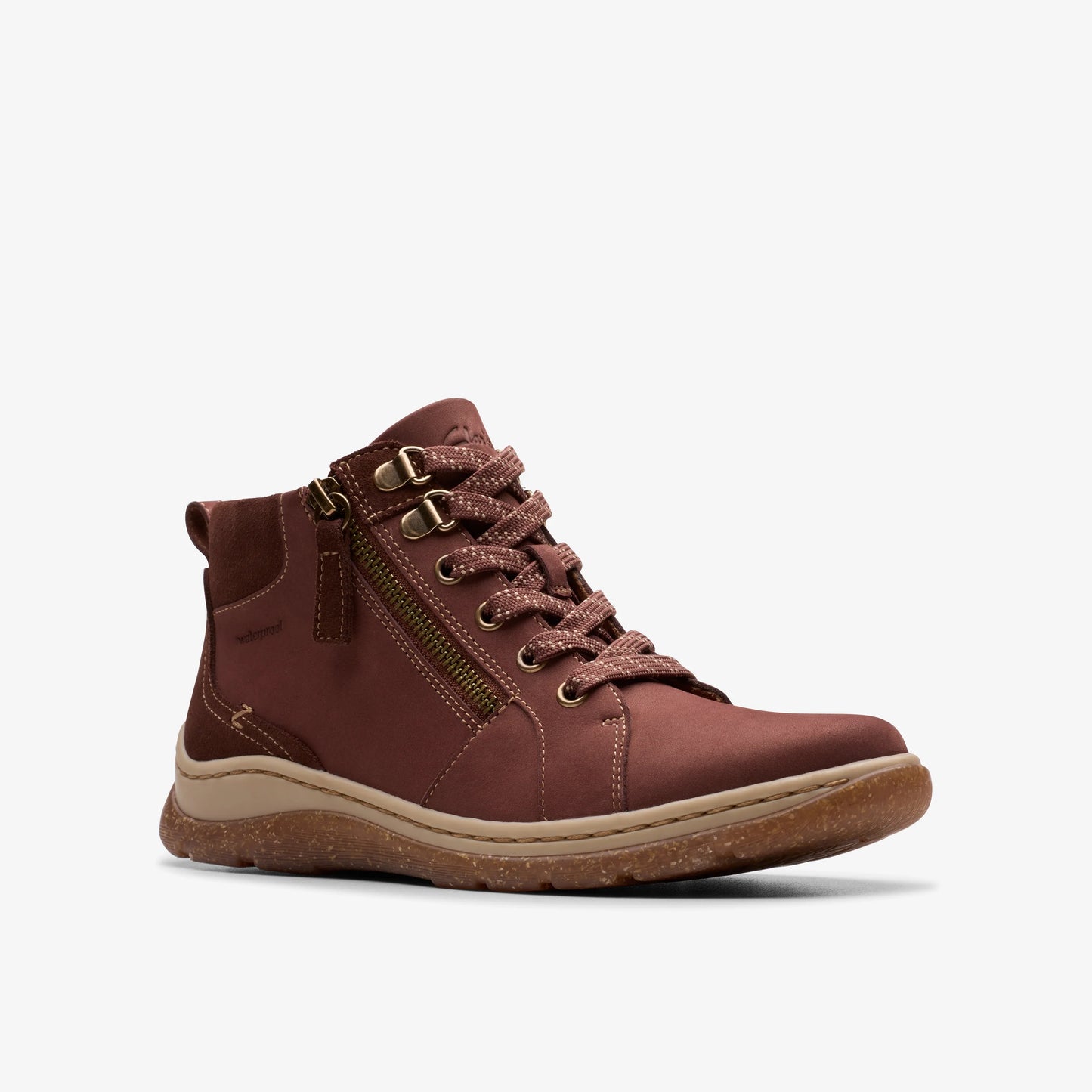 Botas De La Marca Clarks Para Mujer Modelo Orlene Top Wp British Tan Nbk En Color Marrón