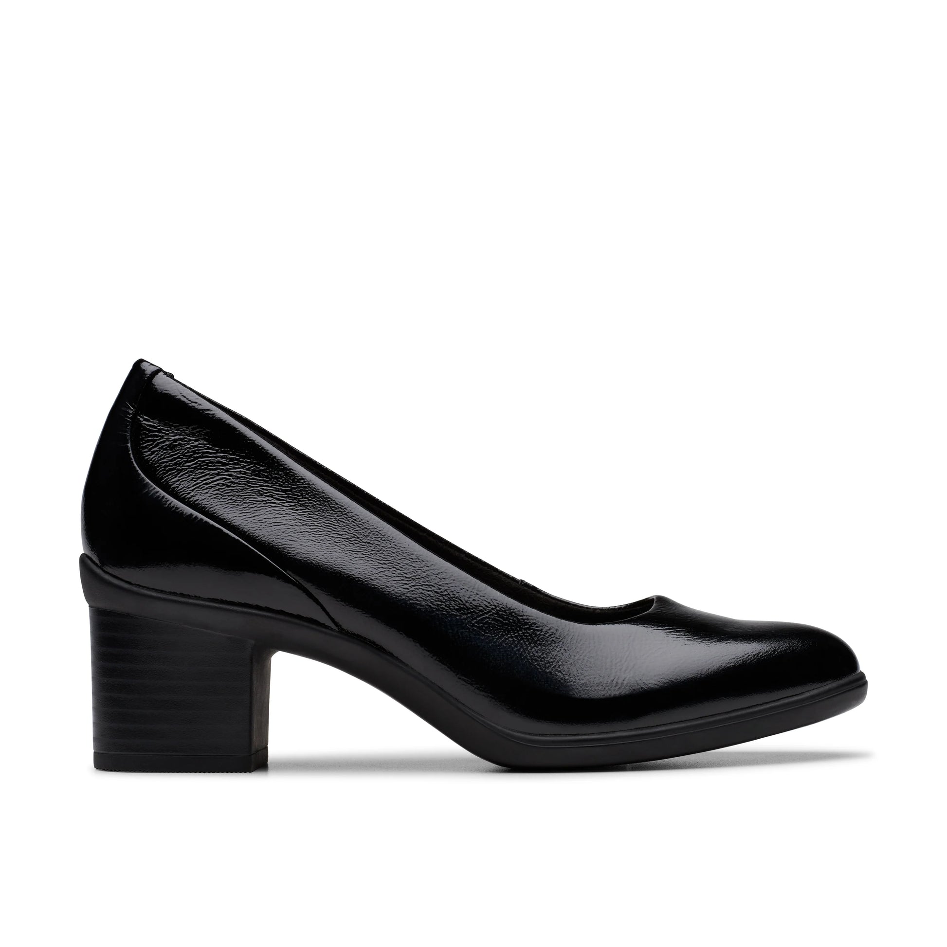 Zapatos De Vestir De La Marca Clarks  Para Mujer Modelo Shaya Poppy Black Pat En Color Negro