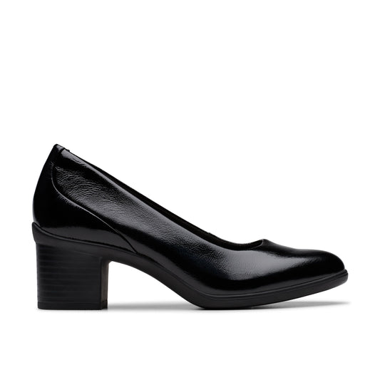 Zapatos De Vestir De La Marca Clarks  Para Mujer Modelo Shaya Poppy Black Pat En Color Negro