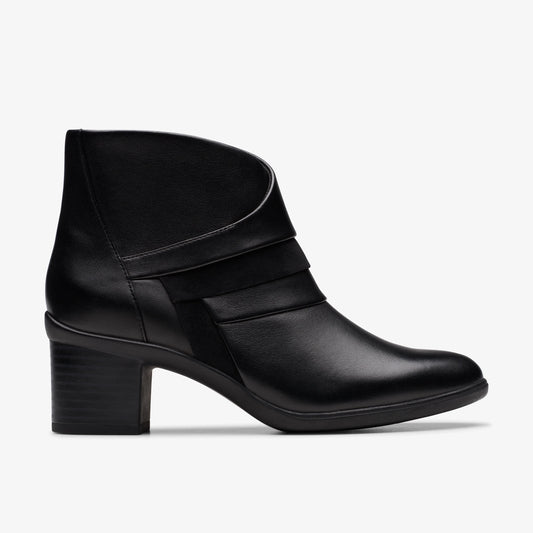 Botas De La Marca Clarks  Para Mujer Modelo Shaya Sky Black Leather En Color Negro