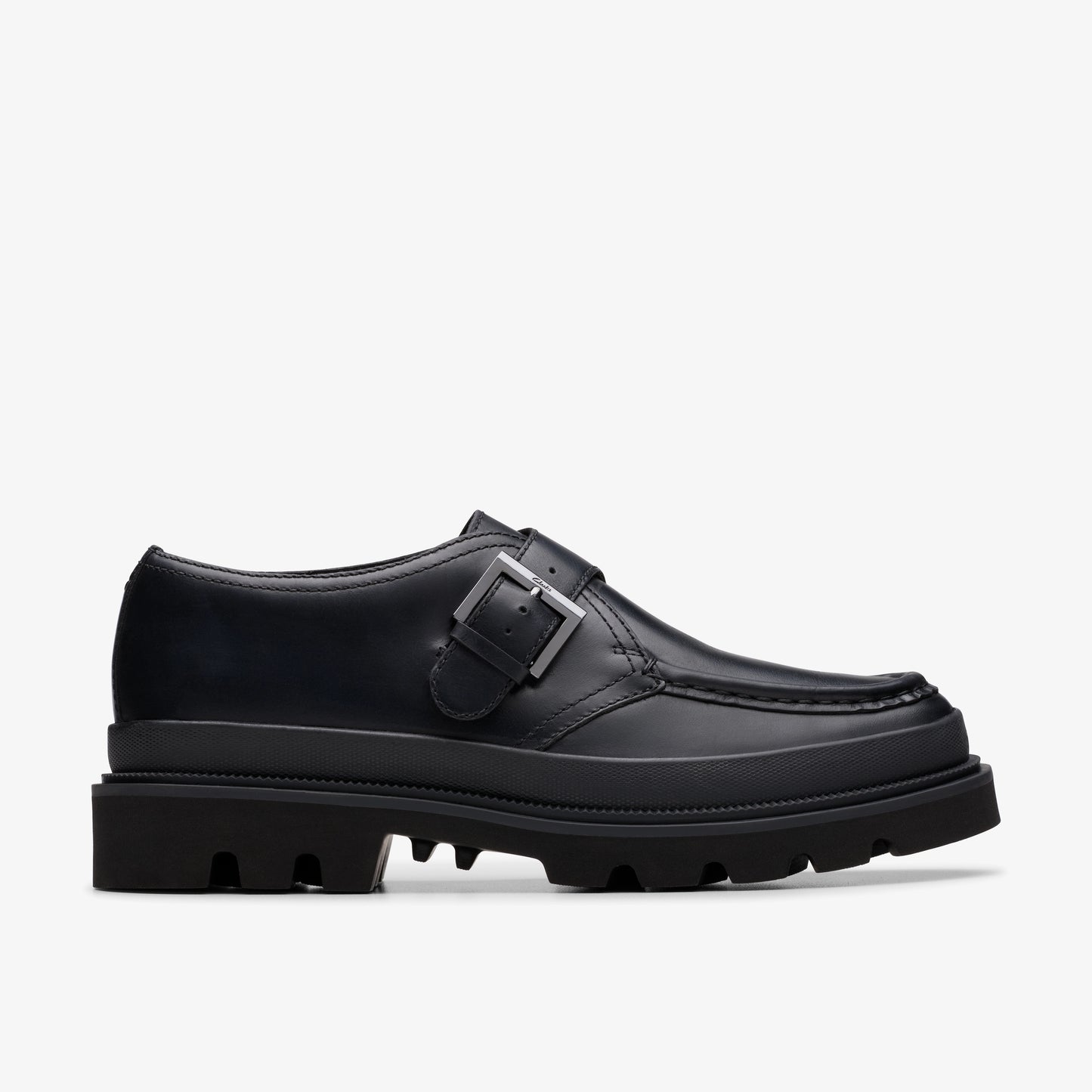 CLARKS | ZAPATOS CASUAL | HOMBRE | BADELL MONK BLACK LEATHER | NEGRO