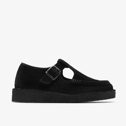 Sandalias De La Marca Clarks  Para Mujer Modelo Nomad T Bar. Black Sde En Color Negro