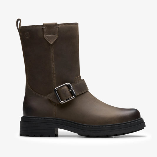 Botas De La Marca Clarks  Para Mujer Modelo Orinoco3 Bay Dark Grey Lea En Color Gris