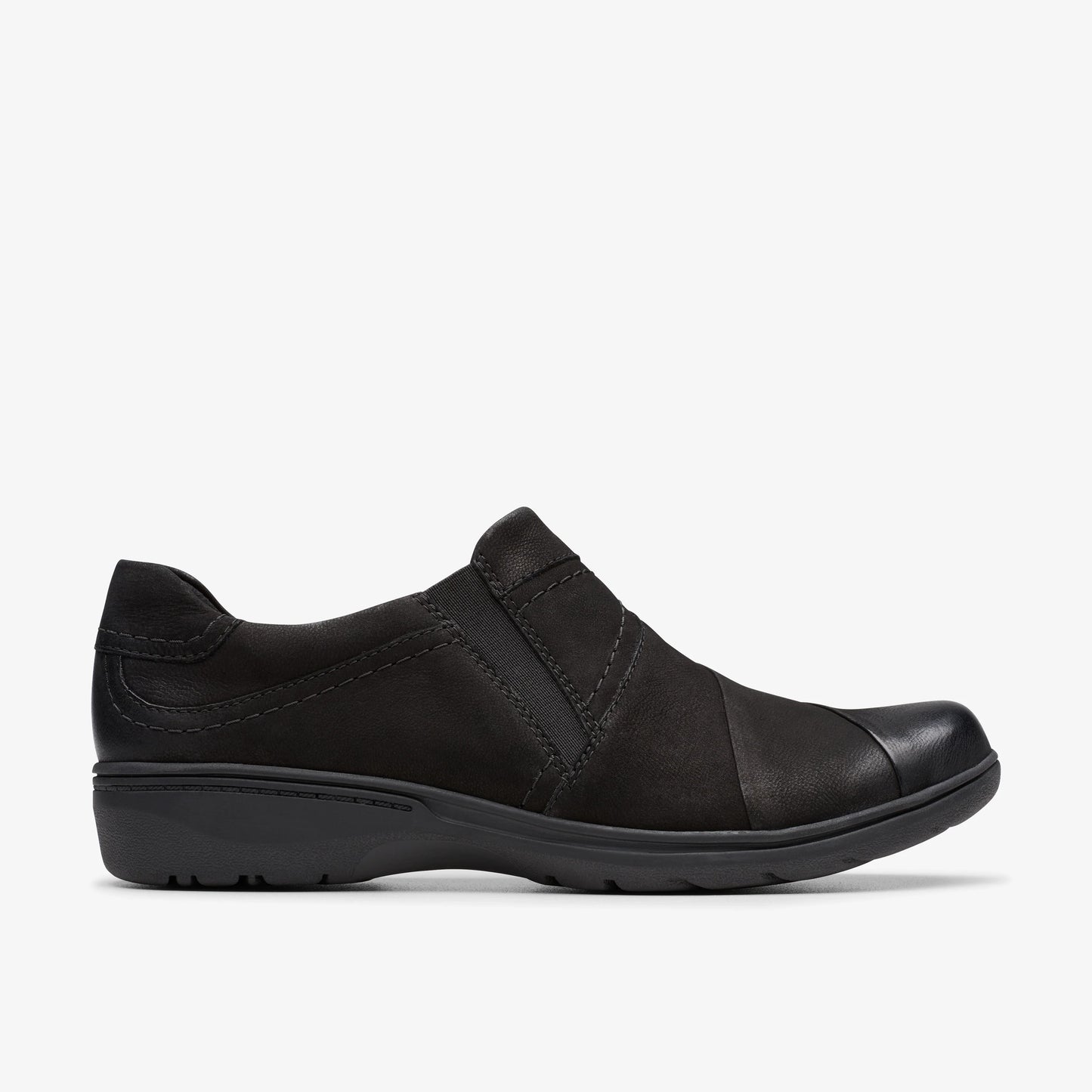 Zapatos Casual De La Marca Clarks Para Mujer Modelo Carleigh Abby Black Nubuck En Color Negro