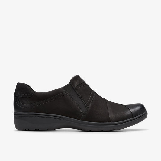 Zapatos Casual De La Marca Clarks  Para Mujer Modelo Carleigh Abby Black Nubuck En Color Negro