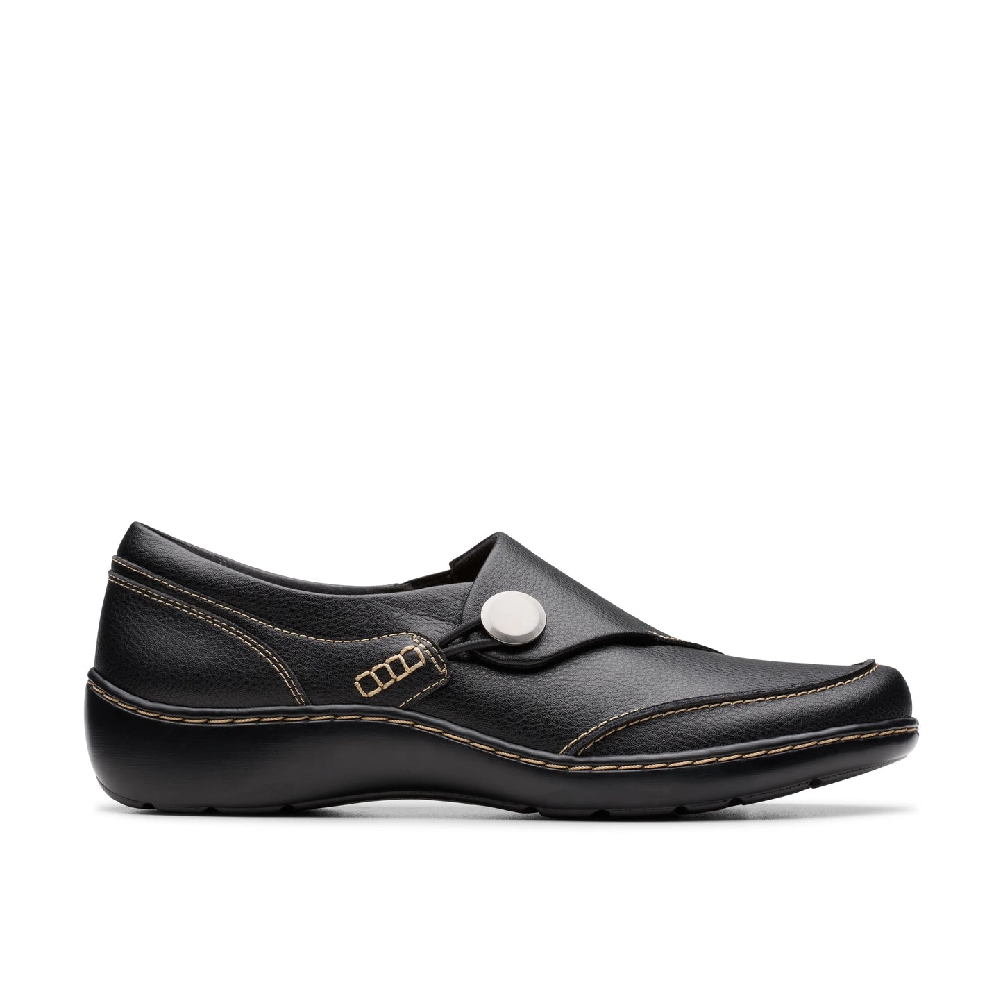 Zapatos Casual De La Marca Clarks Para Mujer Modelo Cora Teresa Black Tumbled En Color Negro