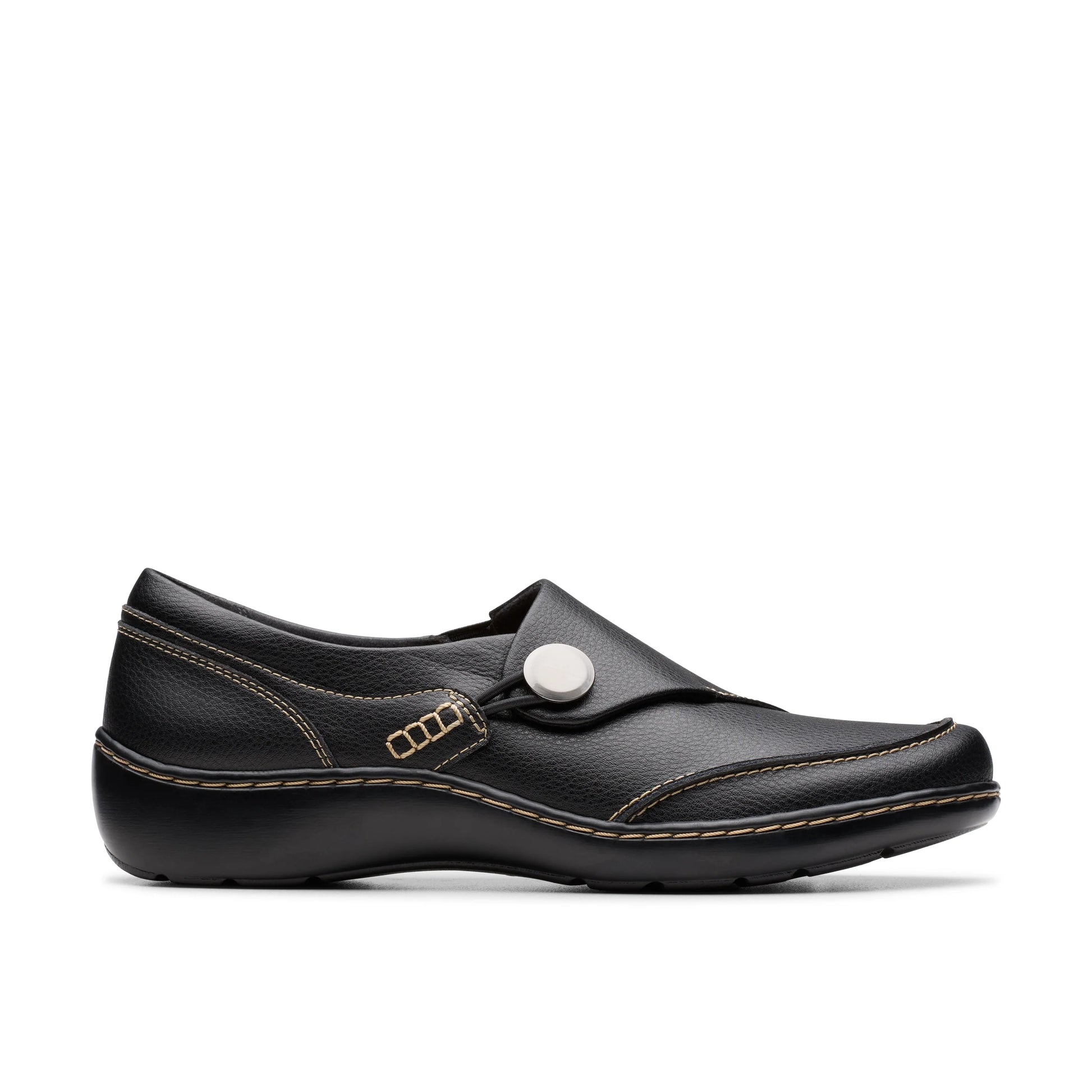 Zapatos Casual De La Marca Clarks  Para Mujer Modelo Cora Teresa Black Tumbled En Color Negro
