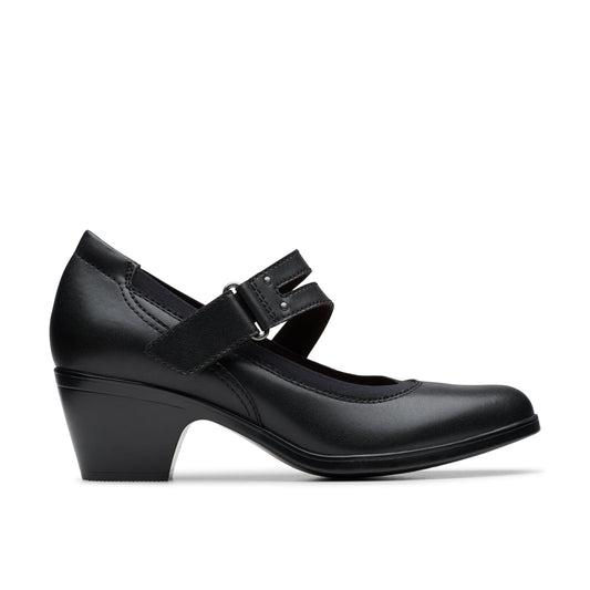 Zapatos Casual De La Marca Clarks  Para Mujer Modelo Emily2 Janna Black Leather En Color Negro
