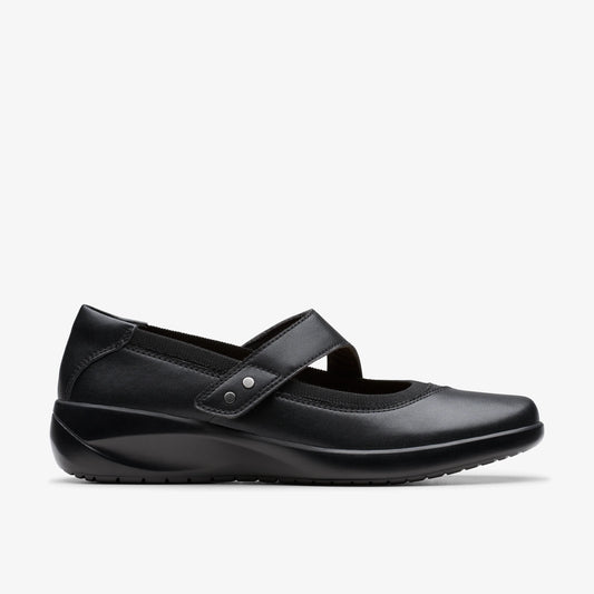 Zapatos Casual De La Marca Clarks  Para Mujer Modelo Kaetlyn Jane Black Leather En Color Negro
