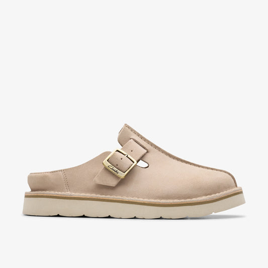 Sandalias De La Marca Clarks  Para Mujer Modelo Solsbury Mule. Sand Suede En Color Beige