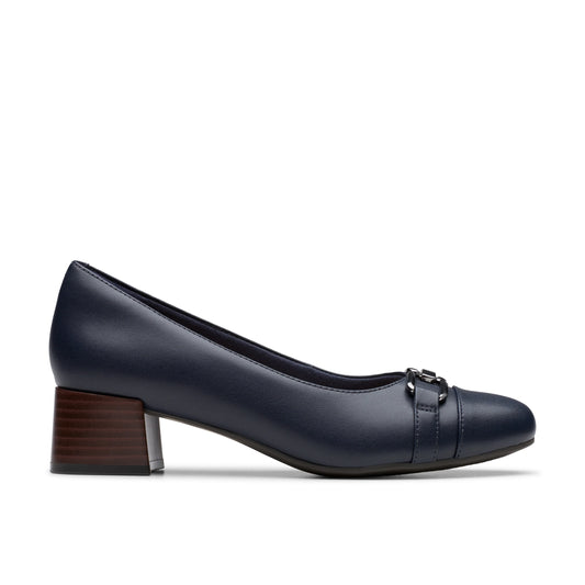 Zapatos De Vestir De La Marca Clarks  Para Mujer Modelo Iridessa Erin Navy Leather En Color Azul