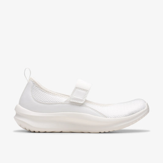 Sneakers De La Marca Clarks  Para Mujer Modelo Solevana Jane White En Color Blanco