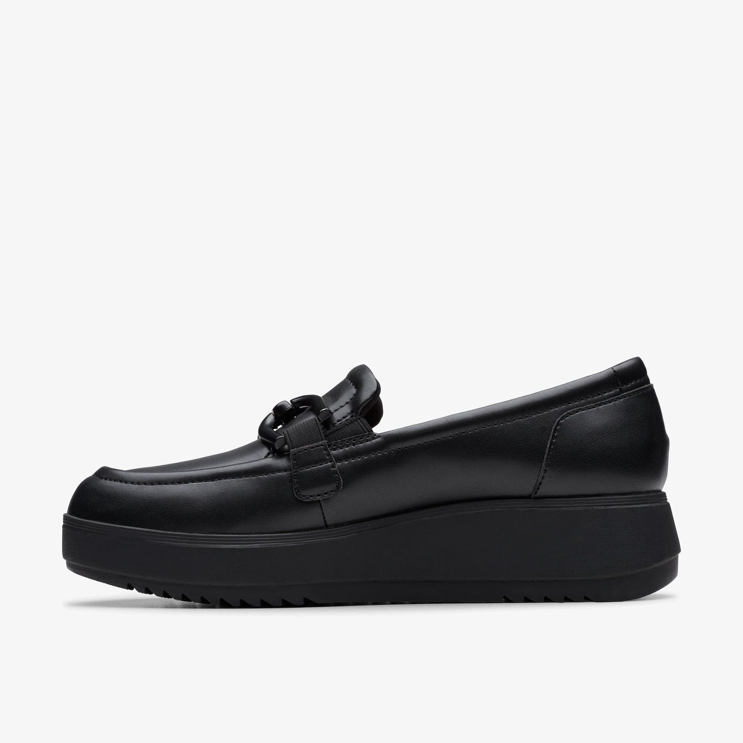 Zapatos Casual De La Marca Clarks Para Mujer Modelo Zylah Top Black Leather En Color Negro