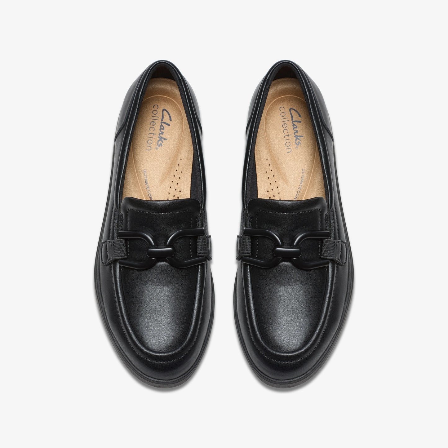 Zapatos Casual De La Marca Clarks Para Mujer Modelo Zylah Top Black Leather En Color Negro