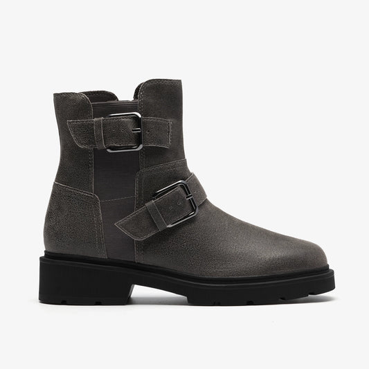 Botas De La Marca Clarks  Para Mujer Modelo Lauryl Bay Dark Grey Lea En Color Gris