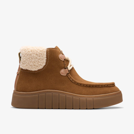 Botas De La Marca Clarks  Para Mujer Modelo Mykah Izzy Dark Tan Suede En Color Marrón