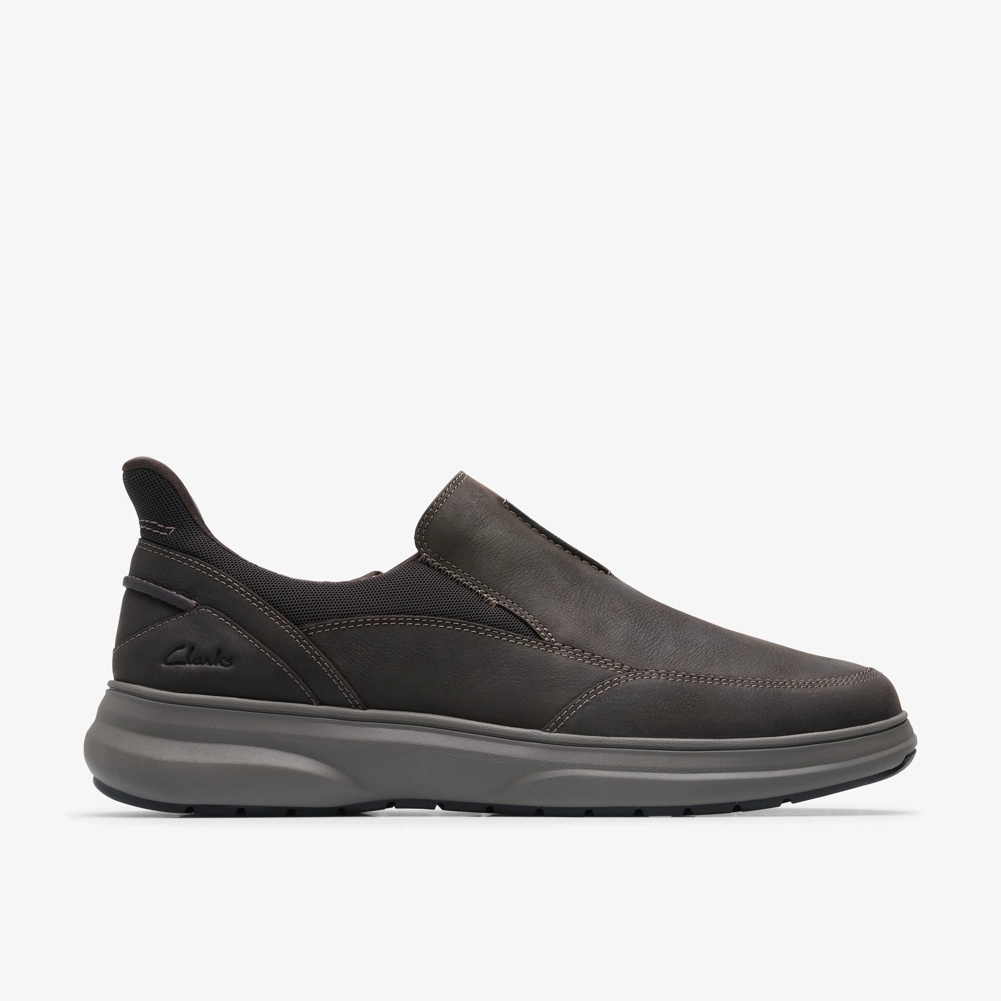 Zapatos Casual De La Marca Clarks  Para Hombre Modelo Mullan Step Dark Brown Lea En Color Marrón