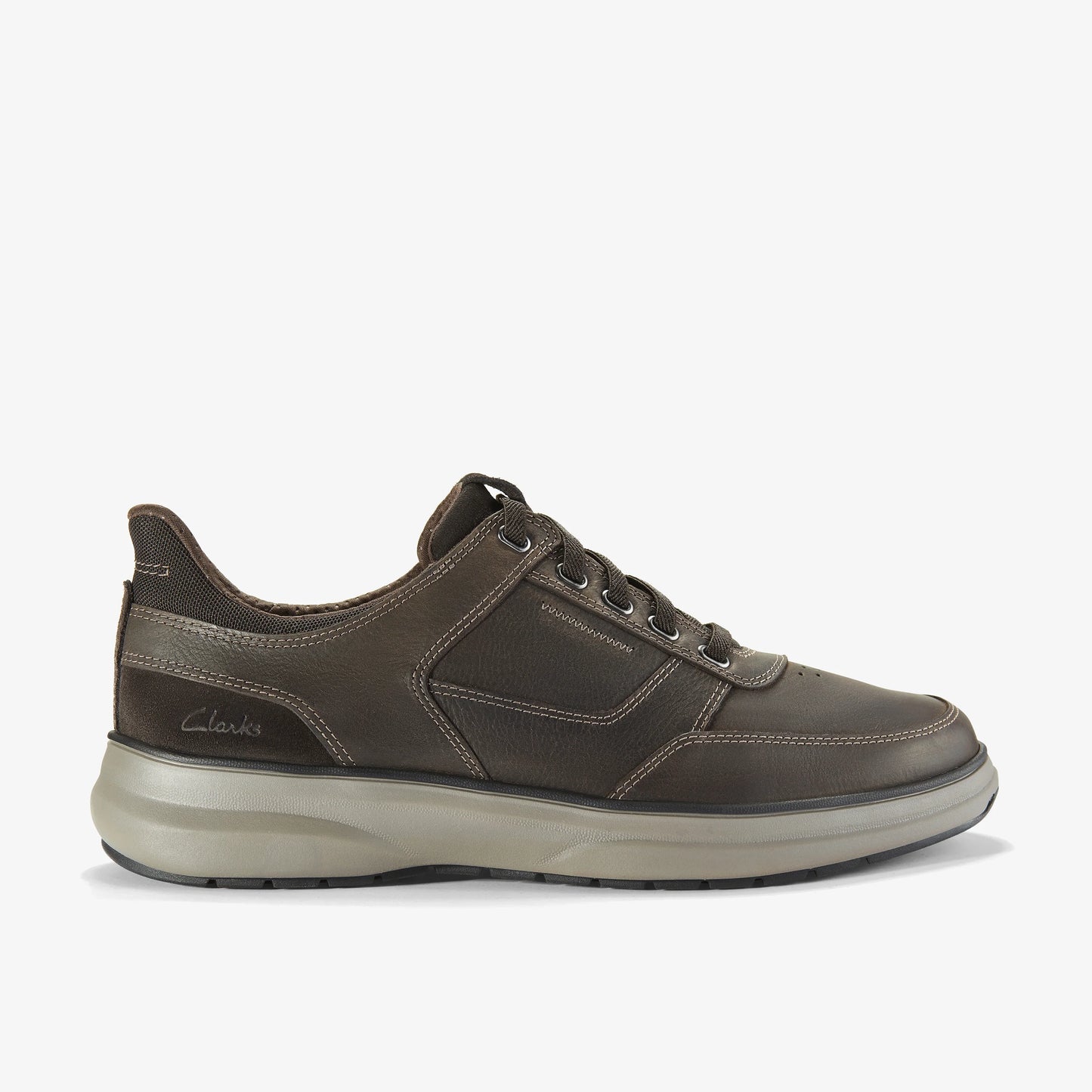 Zapatos Casual De La Marca Clarks  Para Hombre Modelo Mullan Easy Dark Brown Lea En Color Marrón