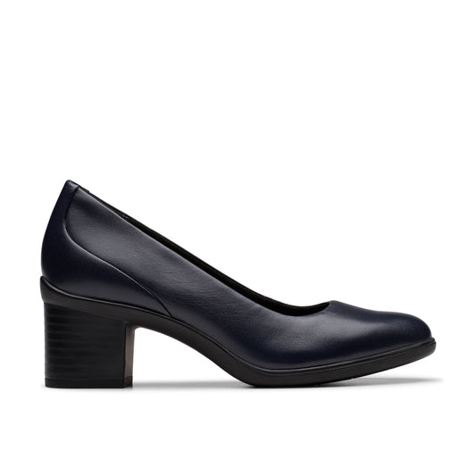 Zapatos De Vestir De La Marca Clarks  Para Mujer Modelo Shaya Poppy Navy Leather En Color Azul