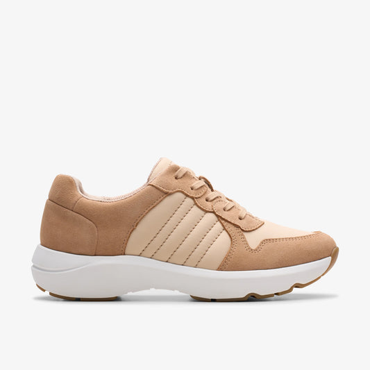 Sneakers De La Marca Clarks  Para Mujer Modelo Tivoli Sport Sand Combi En Color Beige