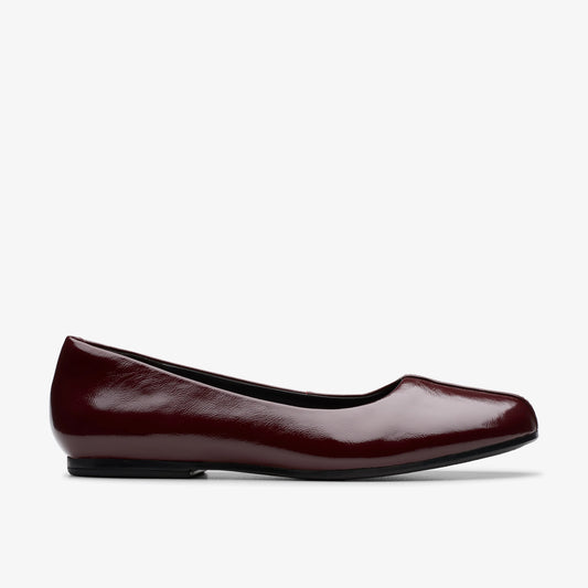 Zapatos Casual De La Marca Clarks  Para Mujer Modelo Livia Lily Burgundy Patent En Color Rojo