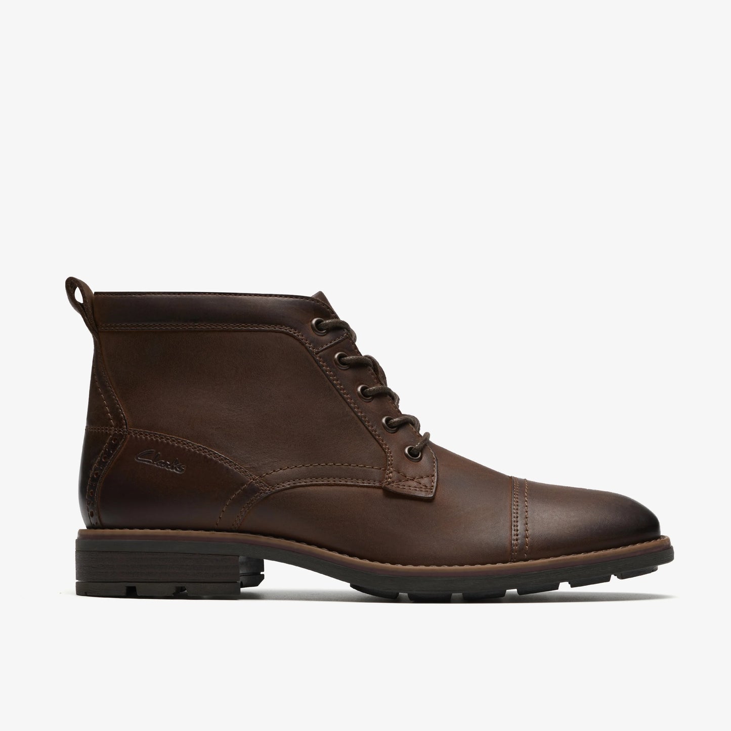 Botas De La Marca Clarks  Para Hombre Modelo Emmet Zip Brown Distressed En Color Marrón