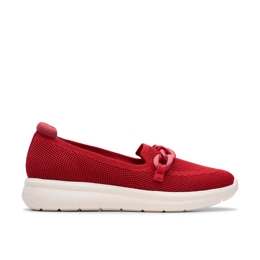 Zapatos Casual De La Marca Clarks  Para Mujer Modelo Ezrinn Cove Cherry En Color Rojo