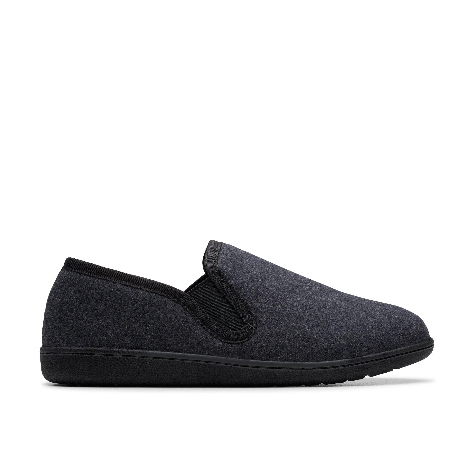 Zapatillas Del Hogar De La Marca Clarks  Para Hombre Modelo Haworth Ease Dark Grey En Color Gris
