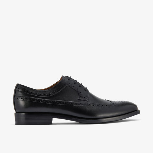 Zapatos De Vestir De La Marca Clarks  Para Hombre Modelo Banstead Tip Black Leather En Color Negro
