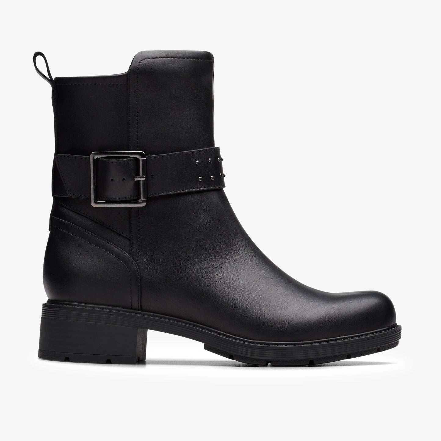 Botas De La Marca Clarks Para Mujer Modelo Hearth Buckle Black Leather En Color Negro