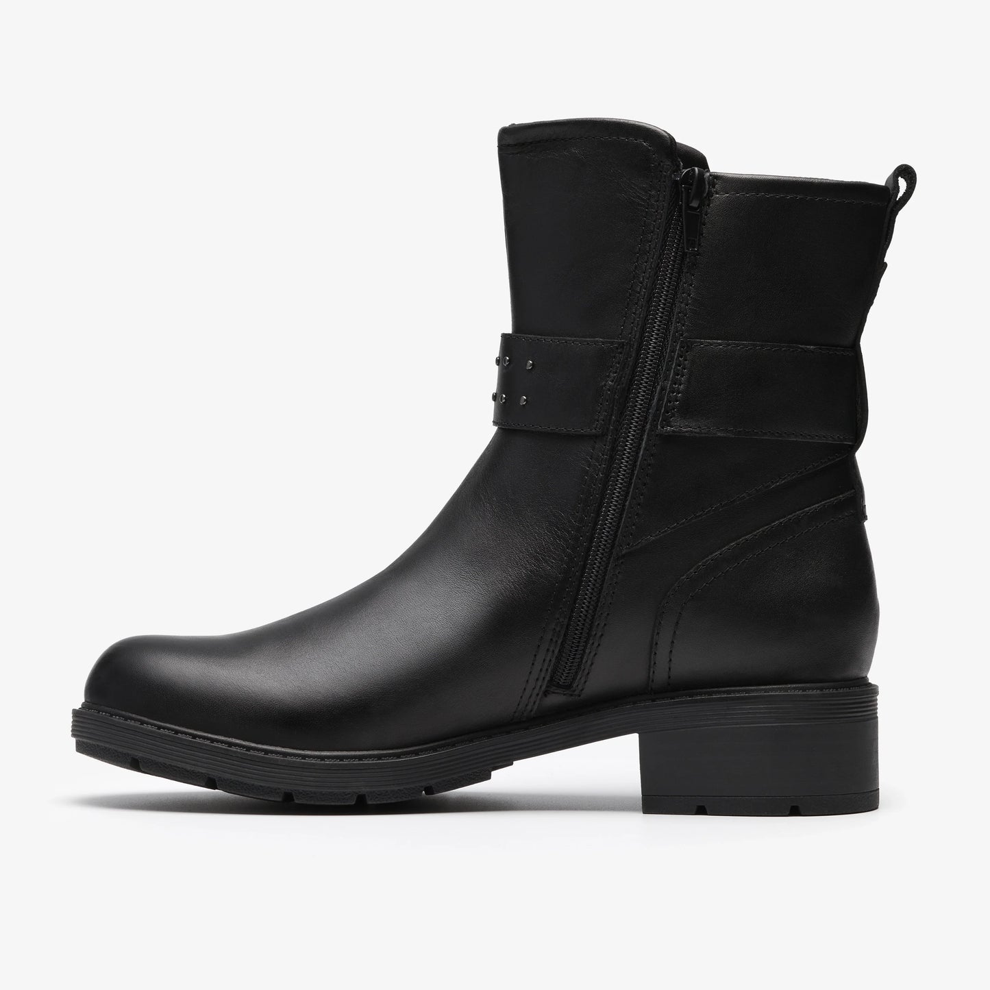 Botas De La Marca Clarks Para Mujer Modelo Hearth Buckle Black Leather En Color Negro