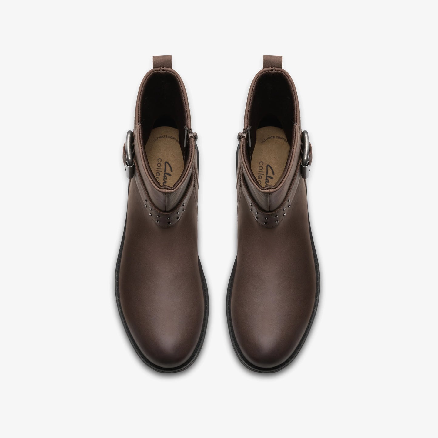 Botas De La Marca Clarks Para Mujer Modelo Hearth Buckle Dark Brown En Color Marrón