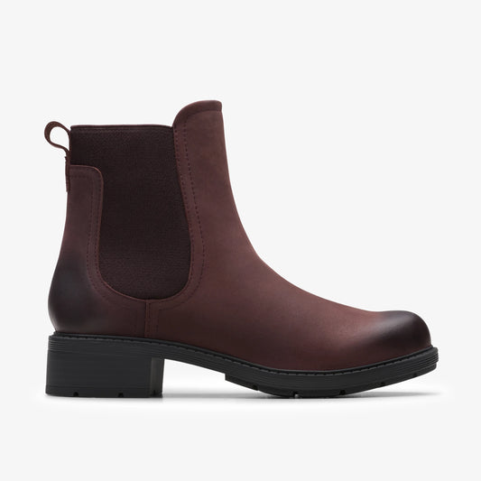 Botas De La Marca Clarks  Para Mujer Modelo Hearth Top Wine En Color Rojo