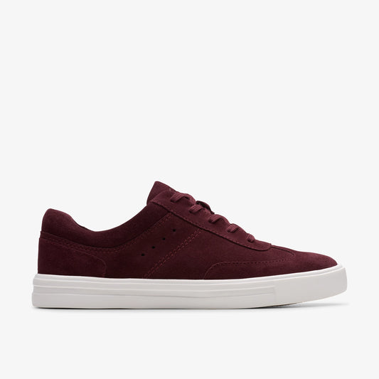 Sneakers De La Marca Clarks  Para Mujer Modelo Makea Court Burgundy Suede En Color Rojo