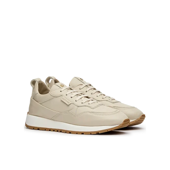 LOTTUSSE | BASKETS HABILLÉES FEMME | DIANNE OFF-WHITE AGNEAU | BLANC